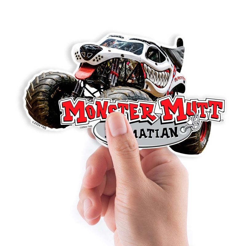 Monster Mutt Dalmatian – 5 Character Minis (Mixed Sizes) – Official Monster Jam – Reusable Vinyl Decals
