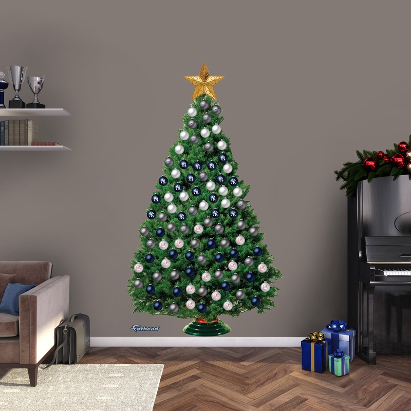 New York Yankees – Decorate Your Own Christmas Tree – Official MLB – Reusable Vinyl Wall Decals