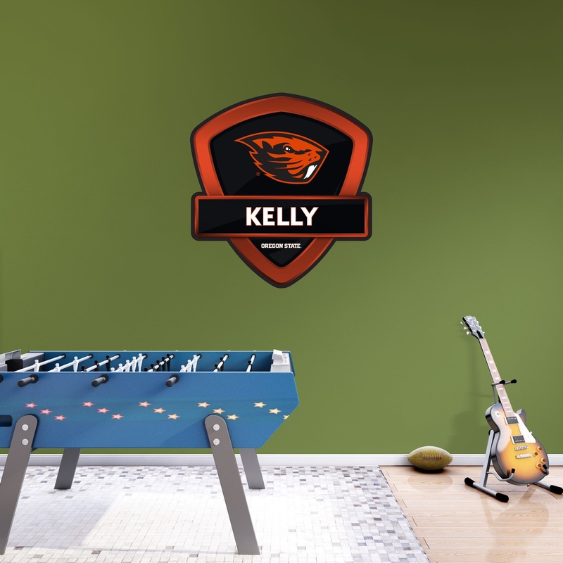Oregon State Beavers – Badge – With Personalized Name – Official NCAA – Vinyl Transfer Decal
