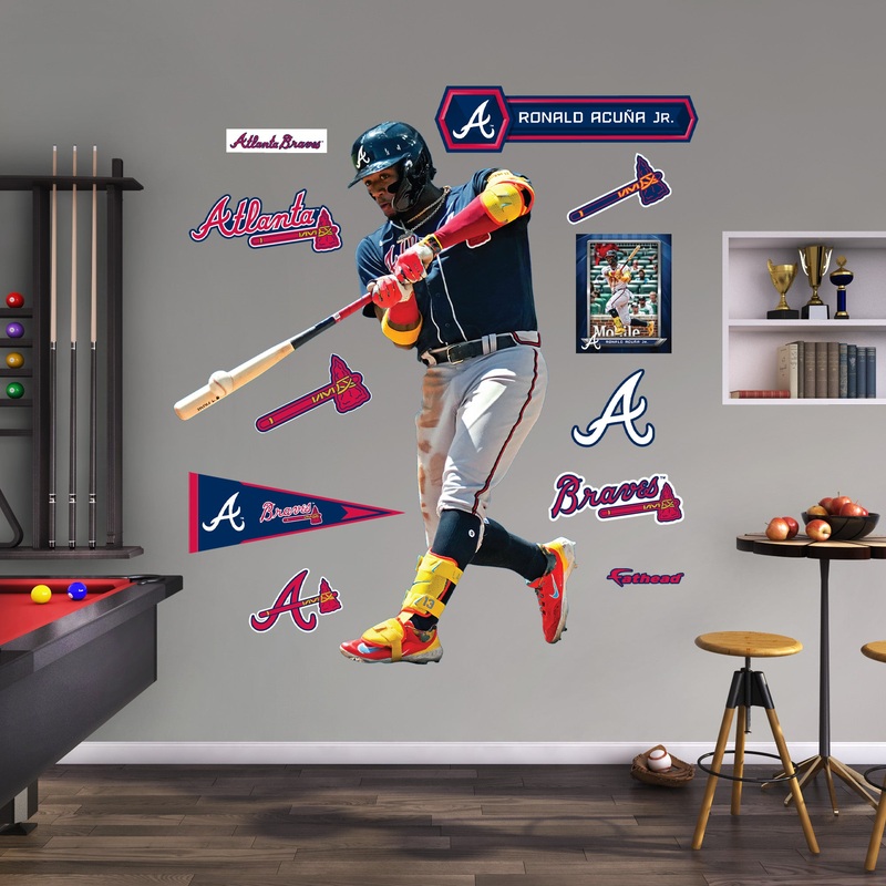 Ronald Acua Jr. – RealBig Swing Collection – Official MLB – Atlanta Braves – Reusable Vinyl Wall Decals