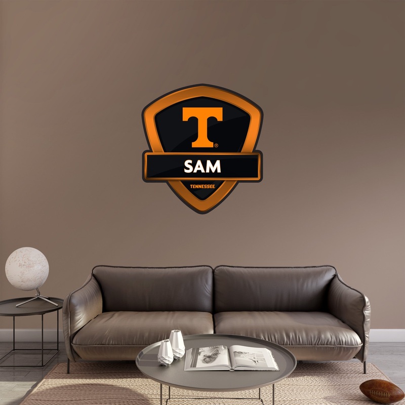 Tennessee Volunteers – Badge – With Personalized Name – Official NCAA – Vinyl Transfer Decal