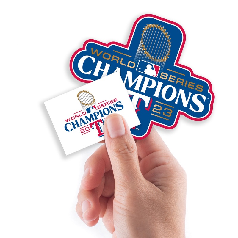 Texas Rangers – 5 Logo Minis (Mixed Sizes) – Official MLB – World Series Champions – Reusable Vinyl Decals