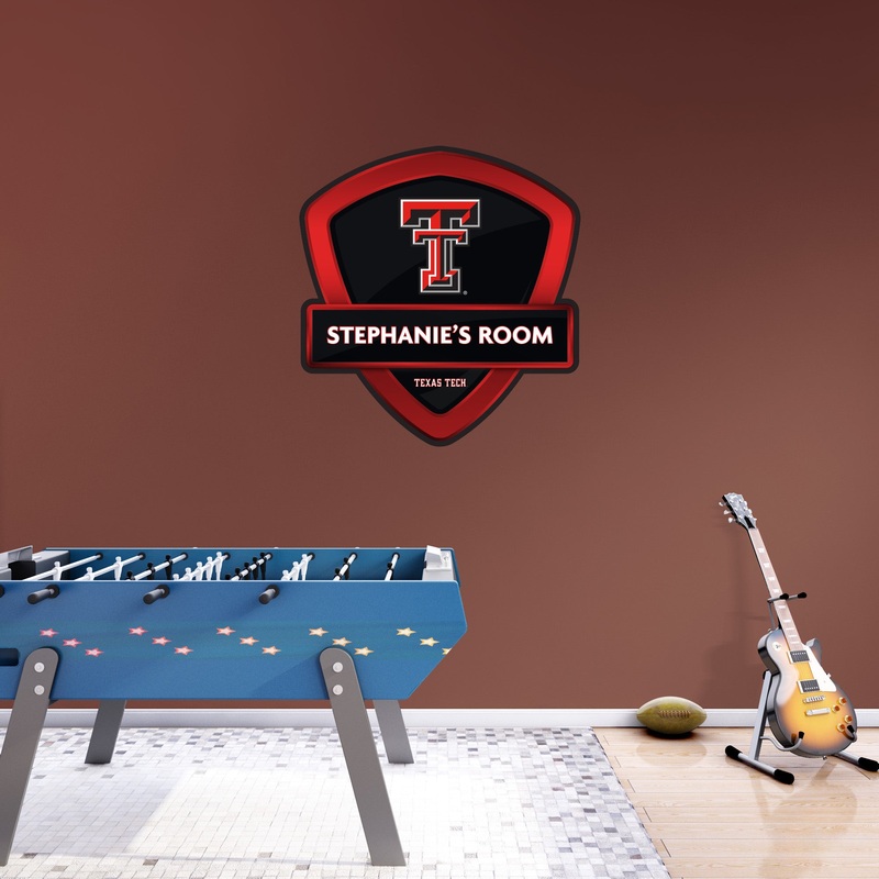 Texas Tech Red Raiders – Badge – With Personalized Name – Official NCAA – Vinyl Transfer Decal