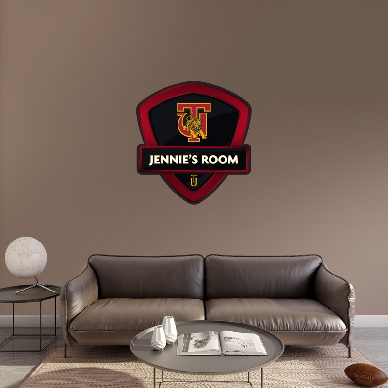 Tuskegee Golden Tigers – Badge – With Personalized Name – Official NCAA – Vinyl Transfer Decal