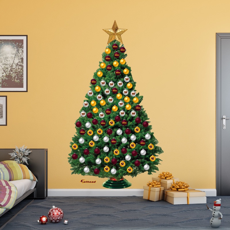 Washington Commanders – Decorate Your Own Christmas Tree – Official NFL – Reusable Vinyl Wall Decals