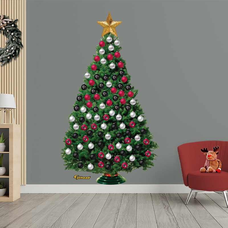 Atlanta Falcons – Decorate Your Own Christmas Tree – Official NFL – Reusable Vinyl Wall Decals