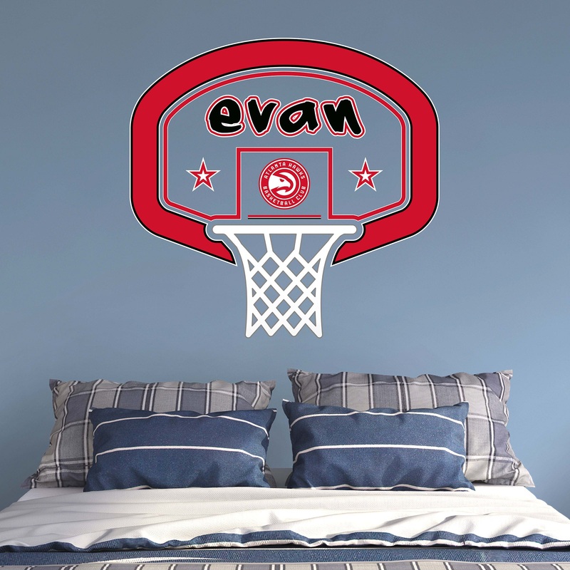 Atlanta Hawks – Graphic – With Personalized Name – Official NBA – Vinyl Transfer Decal