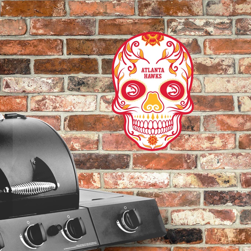 Atlanta Hawks – Sugar Skull Logo – Outdoor Wall Decals – Official NBA – Scratch Resistant Alumigraphics Smooth