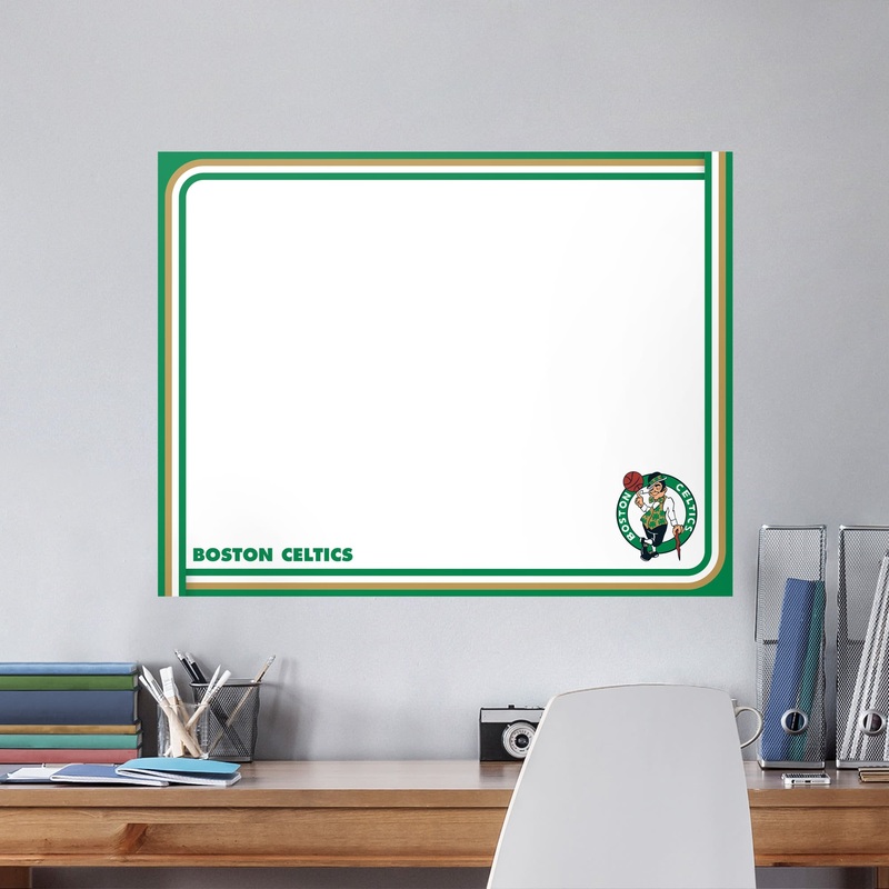 Boston Celtics – Dry Erase Whiteboard – Official NBA – Reusable Vinyl Wall Decal