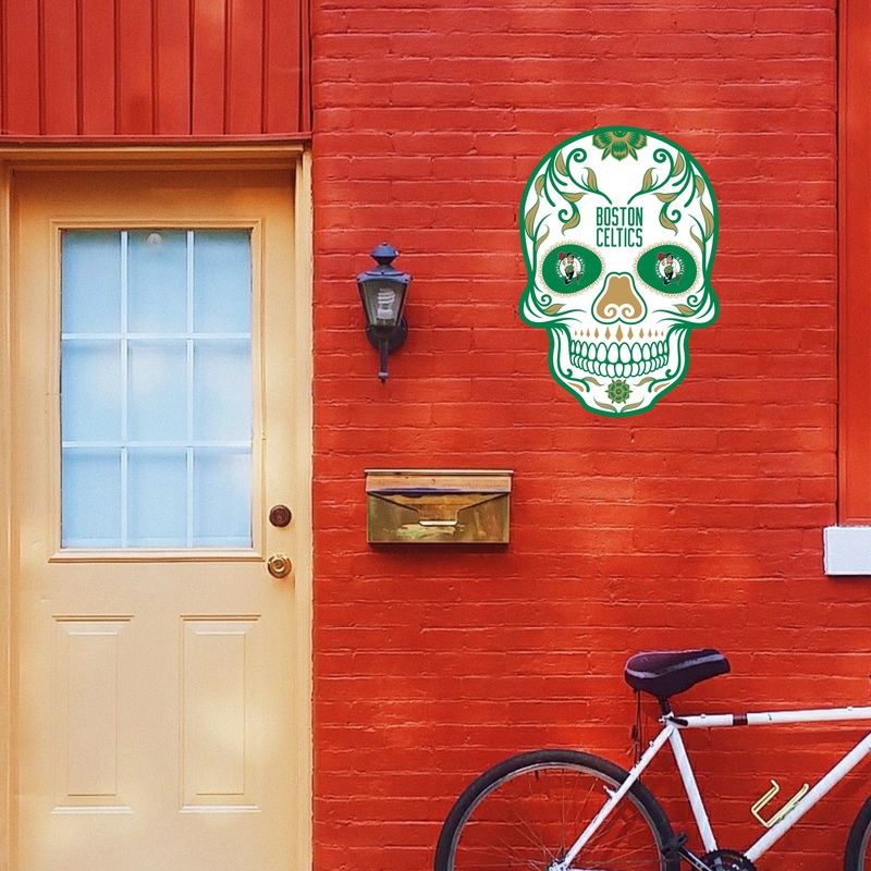 Boston Celtics – Sugar Skull Logo – Outdoor Wall Decals – Official NBA – Scratch Resistant Alumigraphics Smooth