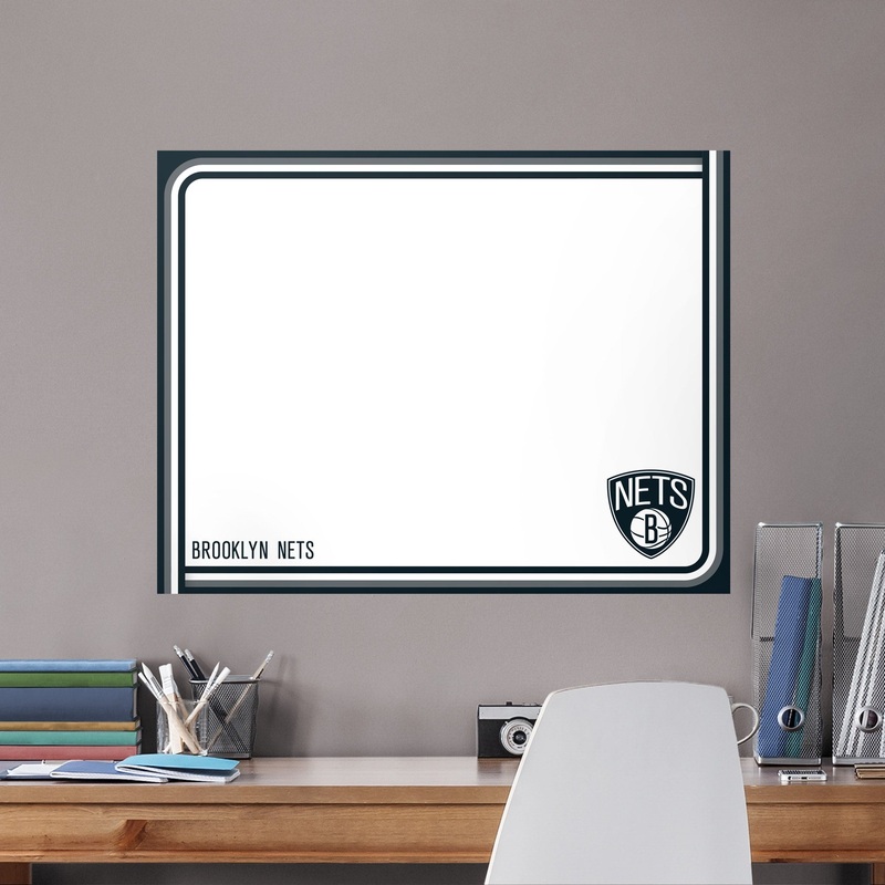 Brooklyn Nets – Dry Erase Whiteboard – Official NBA – Reusable Vinyl Wall Decal