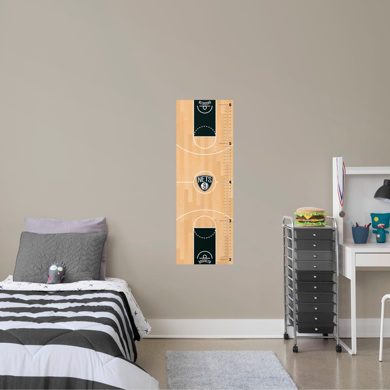 Brooklyn Nets – Growth Chart – Official NBA – Reusable Vinyl Wall Decal