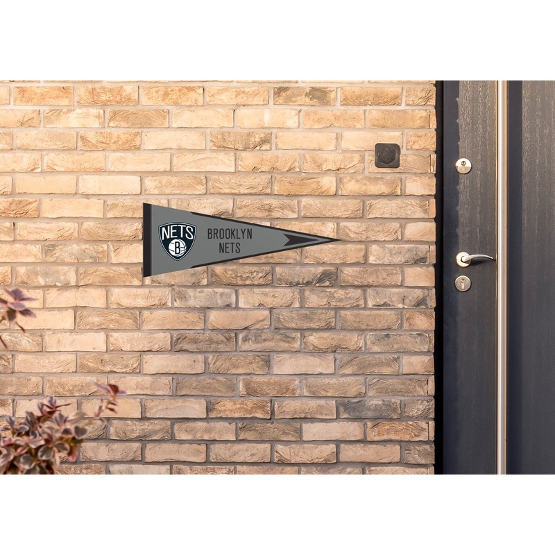 Brooklyn Nets – Pennant – Outdoor Wall Decal – Official NBA – Scratch Resistant Alumigraphics Smooth