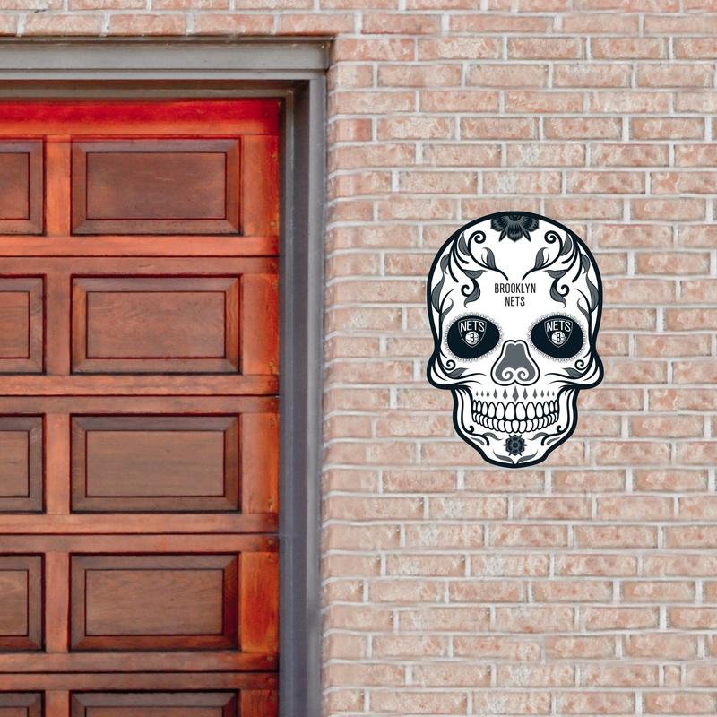 Brooklyn Nets – Sugar Skull Logo – Outdoor Wall Decals – Official NBA – Scratch Resistant Alumigraphics Smooth
