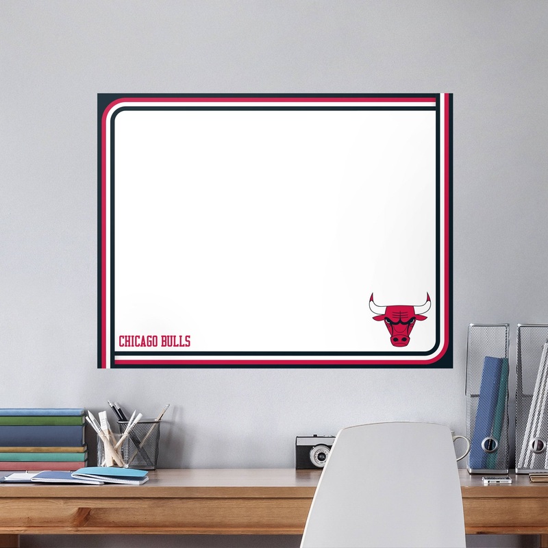 Chicago Bulls – Dry Erase Whiteboard – Official NBA – Reusable Vinyl Wall Decal