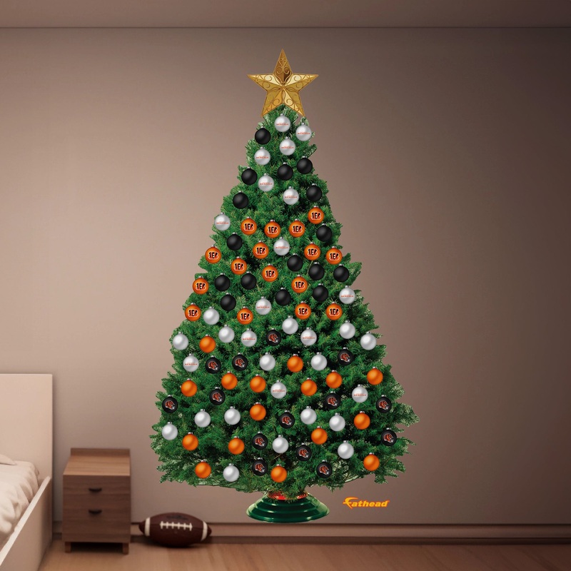 Cincinnati Bengals – Decorate Your Own Christmas Tree – Official NFL – Reusable Vinyl Wall Decals