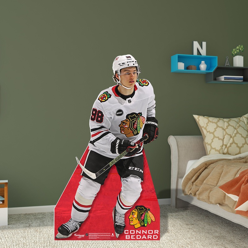 Connor Bedard – Life-Size Stand Out – Official NHL – Chicago Blackhawks – Foam Core Cutout