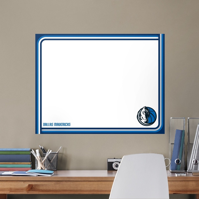 Dallas Mavericks – Dry Erase Whiteboard – Official NBA – Reusable Vinyl Wall Decal