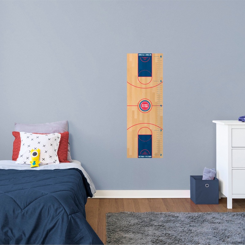 Detroit Pistons – Growth Chart – Official NBA – Reusable Vinyl Wall Decal