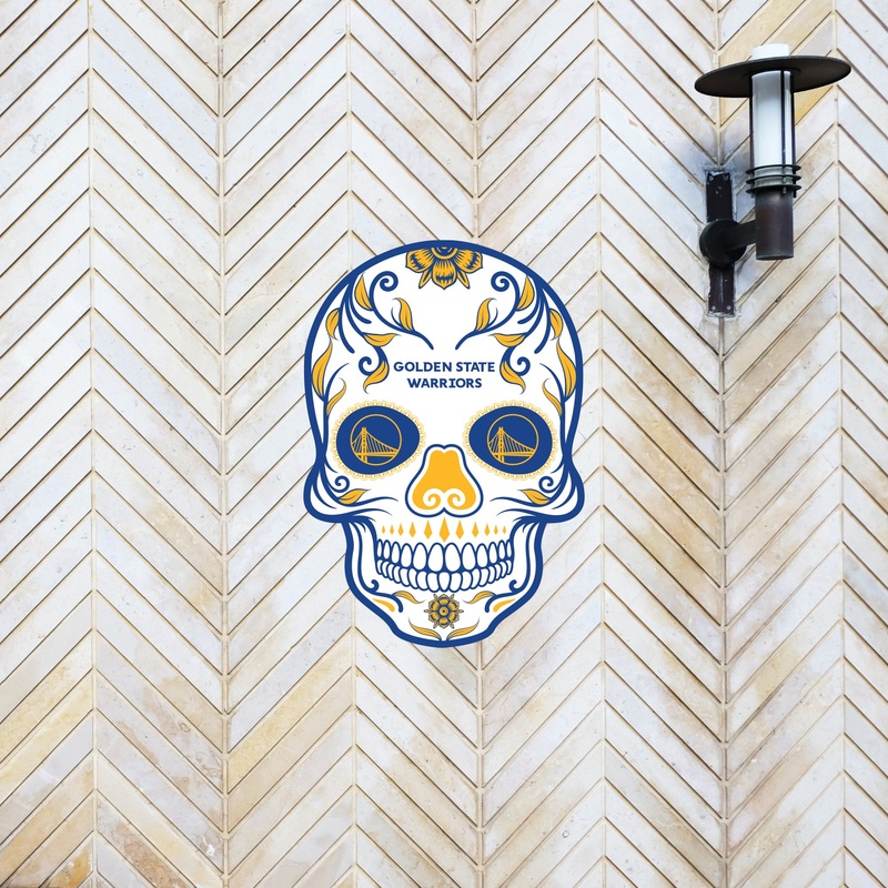 Golden State Warriors – Sugar Skull Logo – Outdoor Wall Decals – Official NBA – Scratch Resistant Alumigraphics Smooth