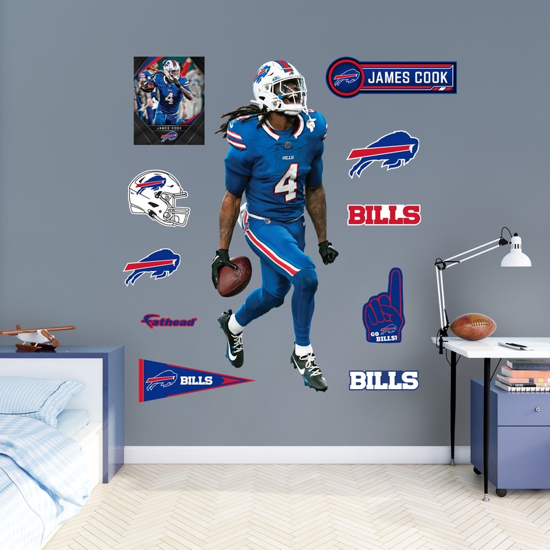 James Cook Celebration – RealBig Collection – Official NFL – Buffalo Bills – Reusable Vinyl Wall Decals