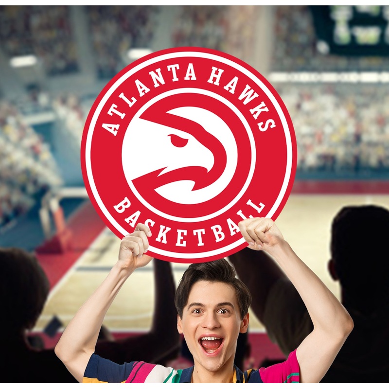 Logo – Big Head – Official NBA – Atlanta Hawks – Foam Core Cutout