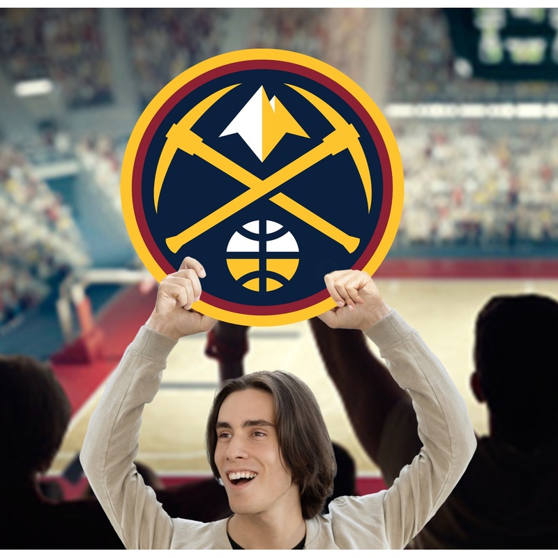 Logo – Big Head – Official NBA – Denver Nuggets – Foam Core Cutout
