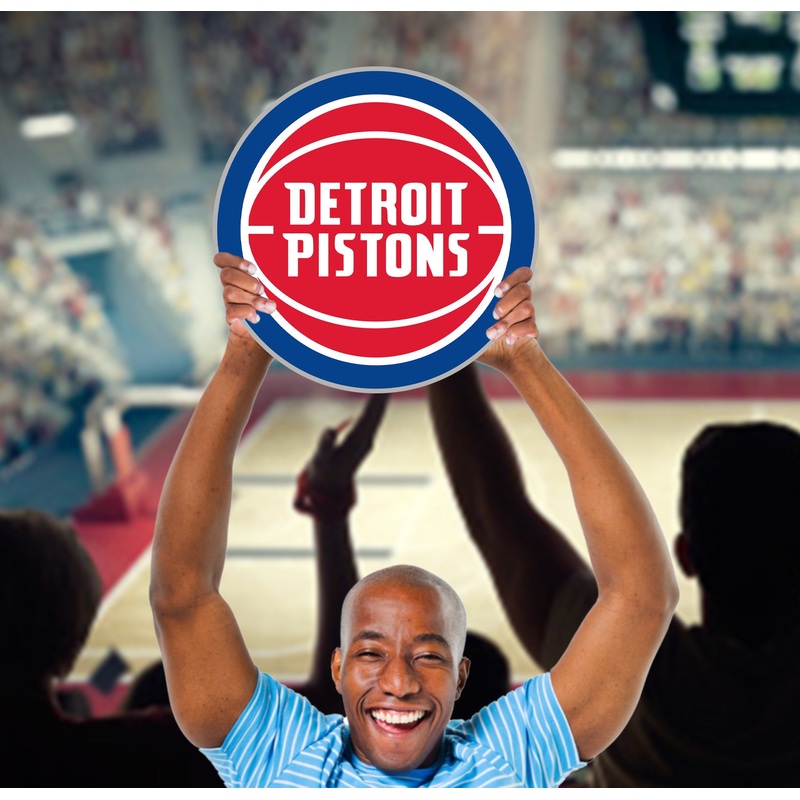 Logo – Big Head – Official NBA – Detroit Pistons – Foam Core Cutout