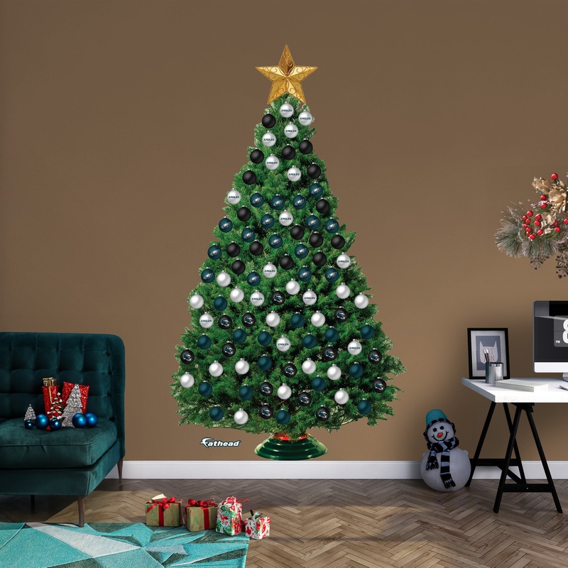 Philadelphia Eagles – Decorate Your Own Christmas Tree – Official NFL – Reusable Vinyl Wall Decals