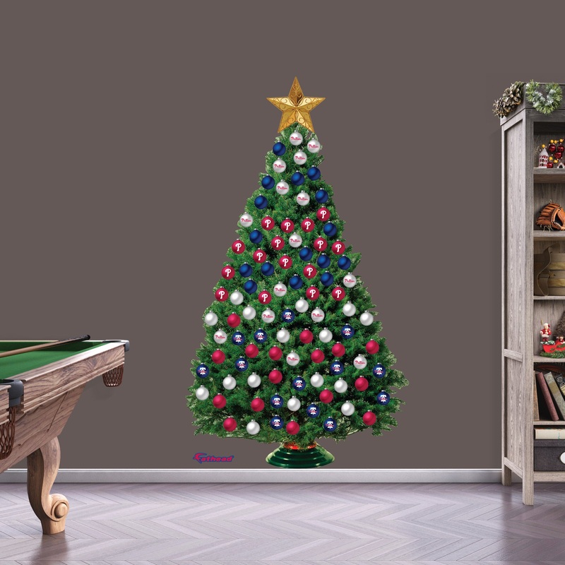 Philadelphia Phillies – Decorate Your Own Christmas Tree – Official MLB – Reusable Vinyl Wall Decals