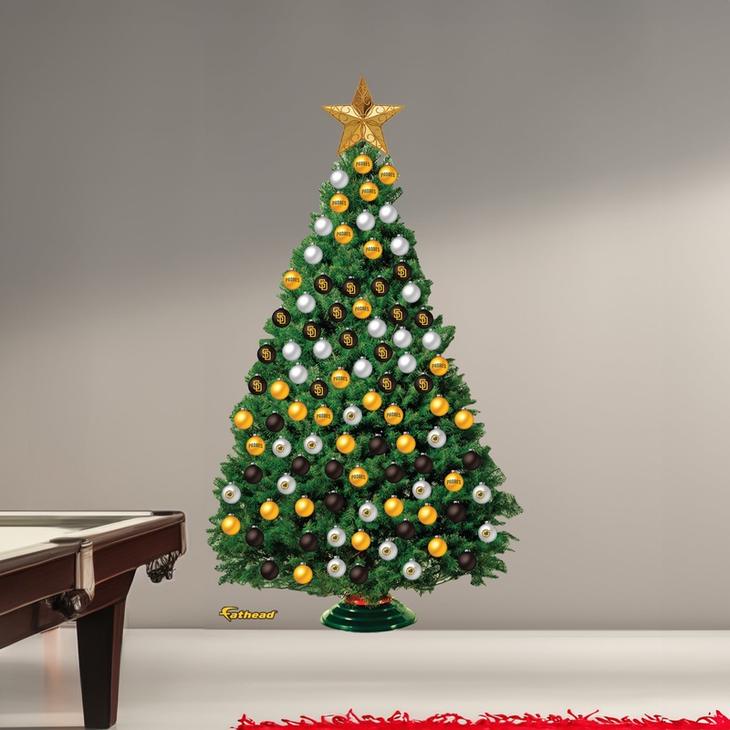 San Diego Padres – Decorate Your Own Christmas Tree – Official MLB – Reusable Vinyl Wall Decals