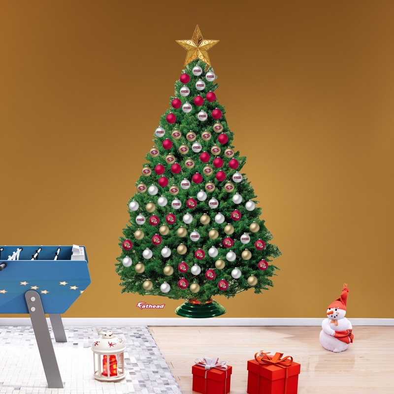 San Francisco 49ers – Decorate Your Own Christmas Tree – Official NFL – Reusable Vinyl Wall Decals