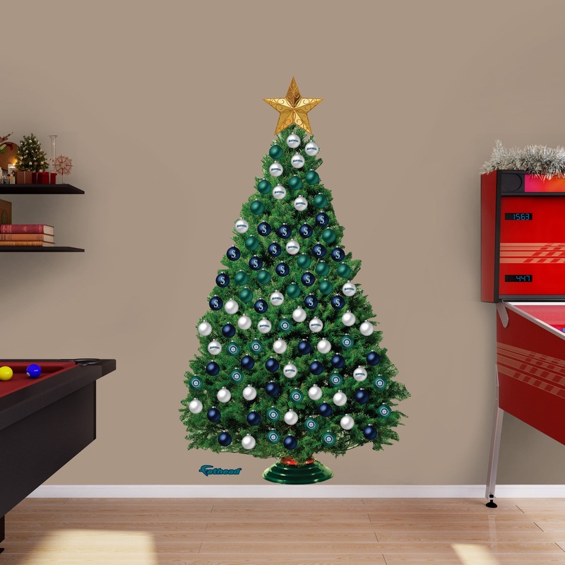 Seattle Mariners – Decorate Your Own Christmas Tree – Official MLB – Reusable Vinyl Wall Decals