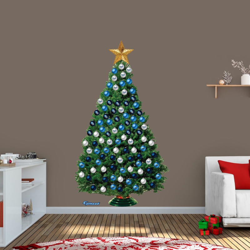 Tampa Bay Rays – Decorate Your Own Christmas Tree – Official MLB – Reusable Vinyl Wall Decals
