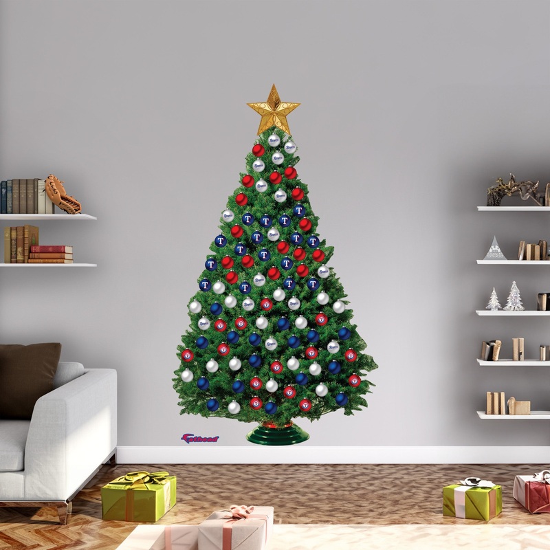 Texas Rangers – Decorate Your Own Christmas Tree – Official MLB – Reusable Vinyl Wall Decals