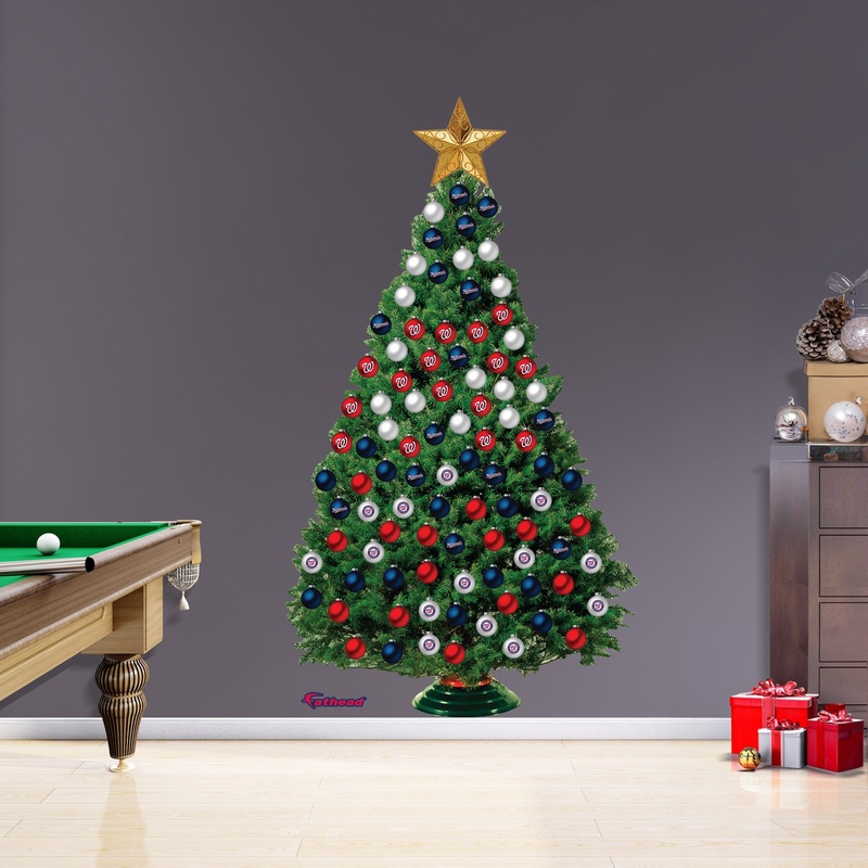Washington Nationals – Decorate Your Own Christmas Tree – Official MLB – Reusable Vinyl Wall Decals
