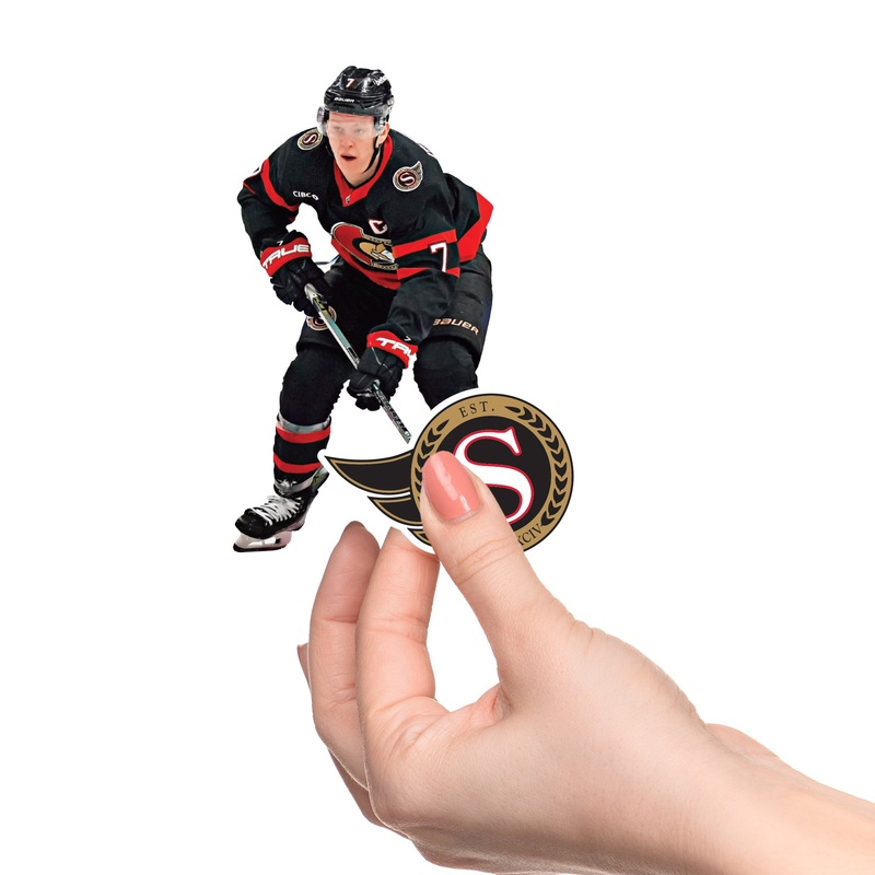 Brady Tkachuk – 5 Minis (Mixed Sizes) – Official NHL – Ottawa Senators – Reusable Vinyl Decals