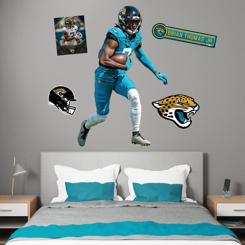 Brian Thomas Jr. – RealBig Home Collection – Official NFL – Jacksonville Jaguars – Reusable Vinyl Wall Decals