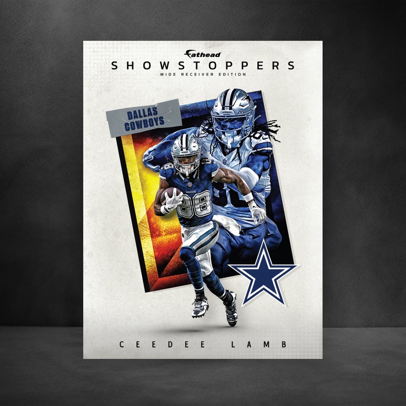 CeeDee Lamb – Showstopper Peel & Stick Poster – Official NFL – Dallas Cowboys – Reusable Vinyl Wall Decal
