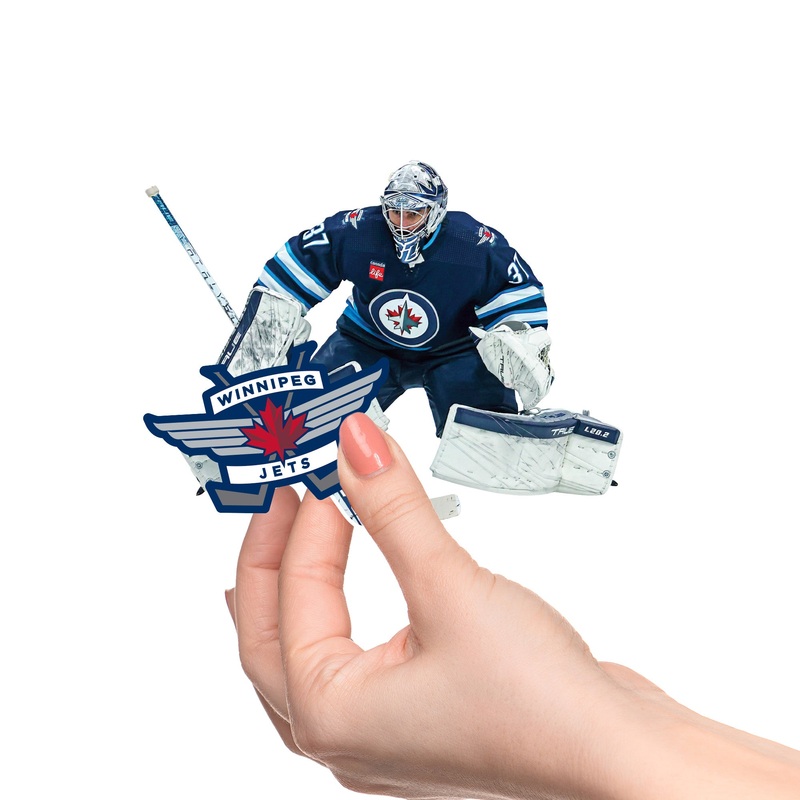 Connor Hellebuyck – 5 Minis (Mixed Sizes) – Official NHL – Winnipeg Jets – Reusable Vinyl Decals
