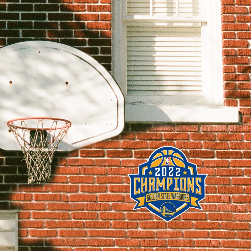 Golden State Warriors – 2022 Champions Logo – Outdoor Wall Decals – Official NBA – Scratch Resistant Alumigraphics Smooth
