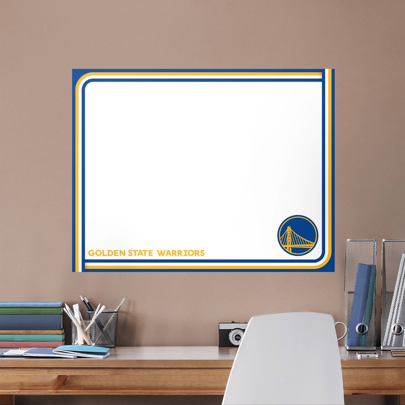 Golden State Warriors – Dry Erase Whiteboard – Official NBA – Reusable Vinyl Wall Decal