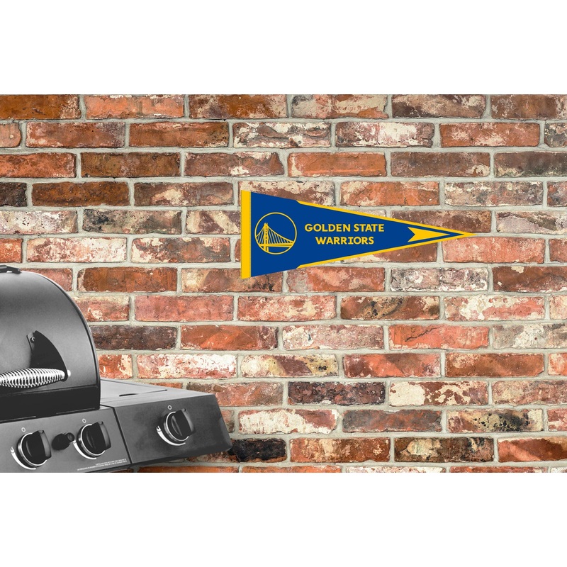 Golden State Warriors – Pennant – Outdoor Wall Decal – Official NBA – Scratch Resistant Alumigraphics Smooth