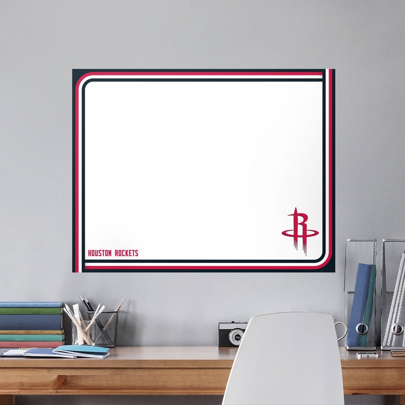 Houston Rockets – Dry Erase Whiteboard – Official NBA – Reusable Vinyl Wall Decal