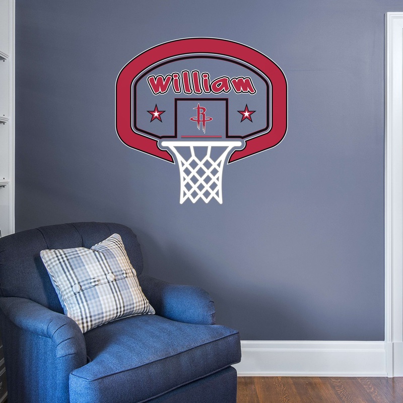 Houston Rockets Graphic – With Personalized Name – Official NBA – Vinyl Transfer Decal