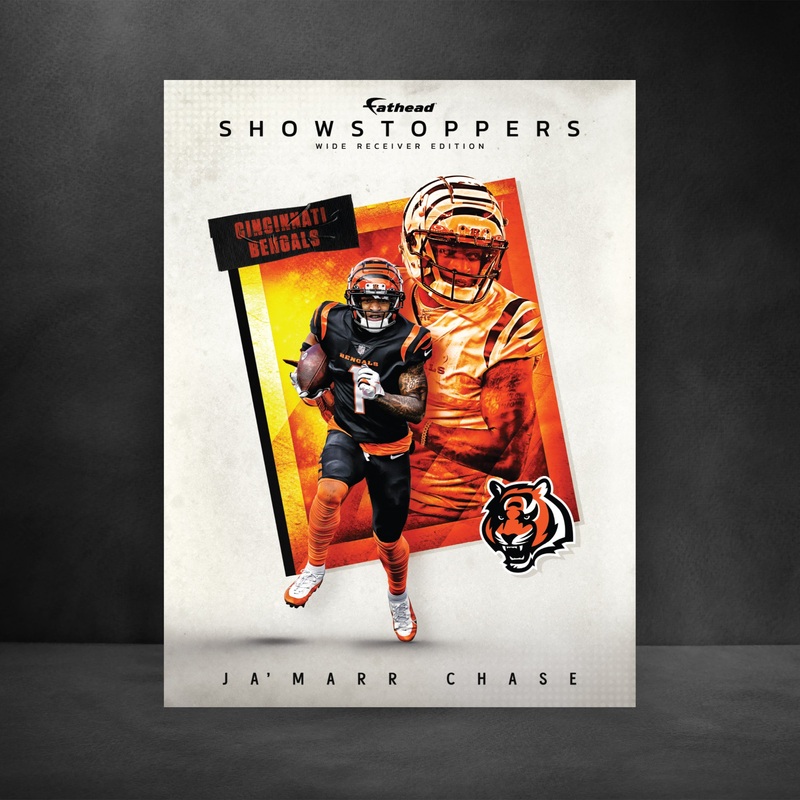 Ja’Marr Chase – Showstopper Peel & Stick Poster – Official NFL – Cincinnati Bengals – Reusable Vinyl Wall Decal