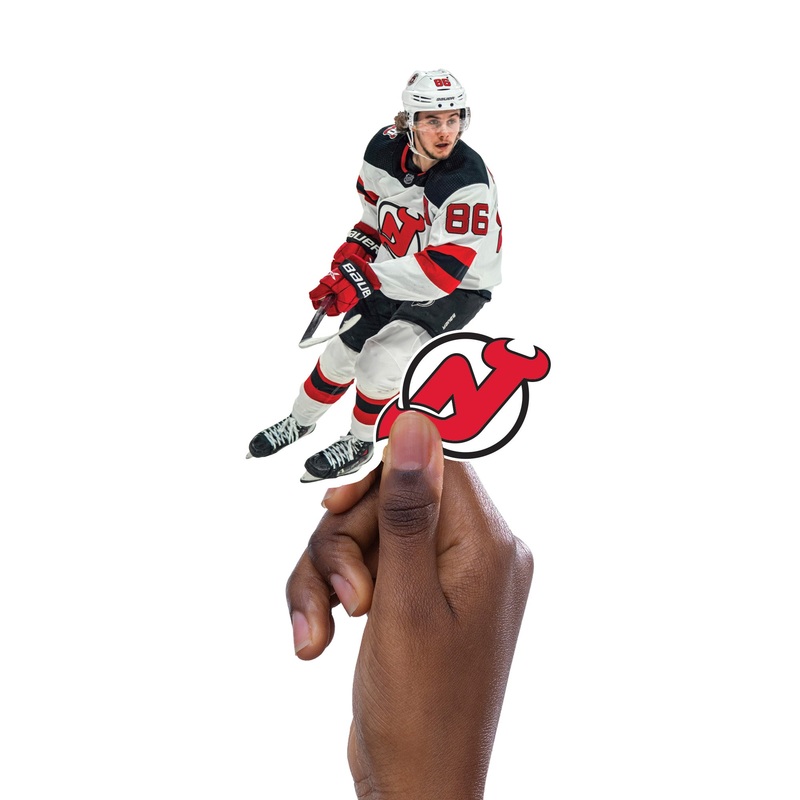 Jack Hughes – 5 Minis (Mixed Sizes) – Official NHL – New Jersey Devils – Reusable Vinyl Decals