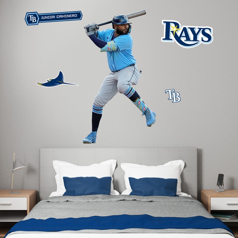 Junior Caminero – RealBig Collection – Official MLB – Tampa Bay Rays – Reusable Vinyl Wall Decals