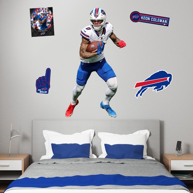 Keon Coleman – RealBig Collection – Official NFL – Buffalo Bills – Reusable Vinyl Wall Decals