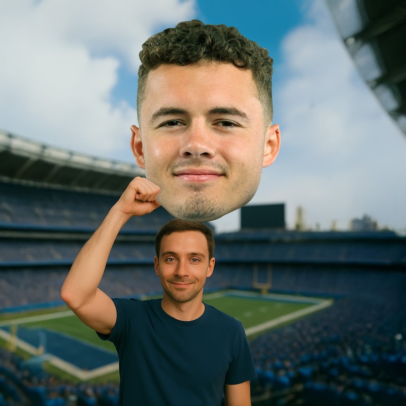 Ladd McConkey – Big Head – Official NFLPA – Los Angeles Chargers – Foam Core Cutout
